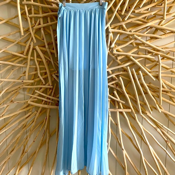 SHEIN Dresses & Skirts - ✨SOLD✨ SHEIN Maxi Side Slit Pleated Skirt